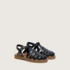 Sandalias Maxime para niños en piel azul marino