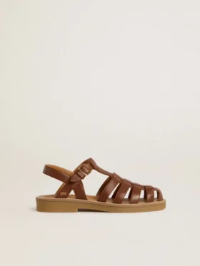 Sandalias Maxime Young de piel marrón