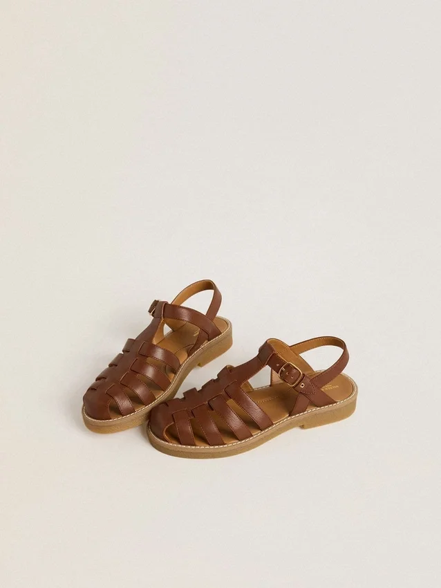 Sandalias Maxime Young de piel marrón
