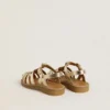 Sandalias Maxime Young en piel dorada