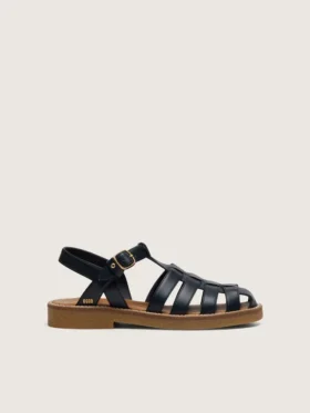 Sandalias Young Maxime de piel azul marino