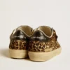 Soul Star en piel de potro con estampado de leopardo, con lengüeta del talón e inserciones de piel napa negra
