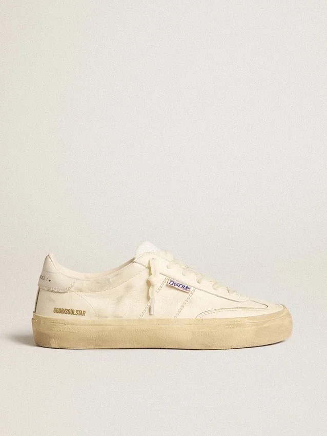 Soul Star en piel napa blanca con estrella de piel blanca
