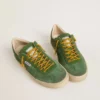 Soul Star para hombre en ante verde con lengüeta del talón de piel verde