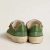 Soul Star para hombre en ante verde con lengüeta del talón de piel verde