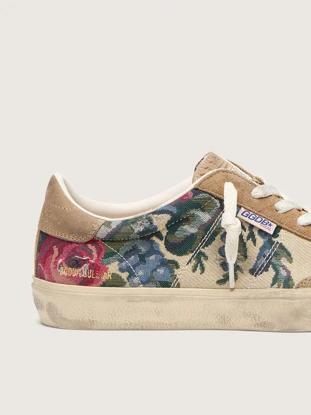 Soul Star para mujer en lona y ante con estampado colorido