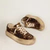Zapatos Space-Star para mujer en piel de potro con estampado animal y forro de borreguillo