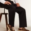 Space-Star para hombre en piel de potro con estampado animal y forro de borreguillo