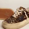 Zapatos Space-Star para mujer en piel de potro con estampado animal y forro de borreguillo