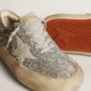 Space-Star para mujer en purpurina plateada con estrella gris hielo