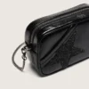 Star Bag de piel negra con estrella de cristal Swarovski