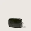 Star Bag Mini de piel negra con estrella tono sobre tono