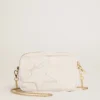 Star Bag «Mini» en piel blanco mantequilla con estrella tono sobre tono