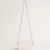 Star Bag «Mini» en piel blanco mantequilla con estrella tono sobre tono