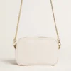 Star Bag «Mini» en piel blanco mantequilla con estrella tono sobre tono