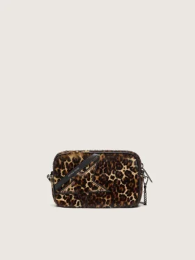 Star Bag Mini en piel de potro con estampado animal y estrella tono sobre tono