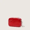 Star Bag Mini para mujer en piel pintada de rojo con estrella tono sobre tono