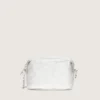 Star Bag para mujer en piel laminada plateada con estrella tono sobre tono
