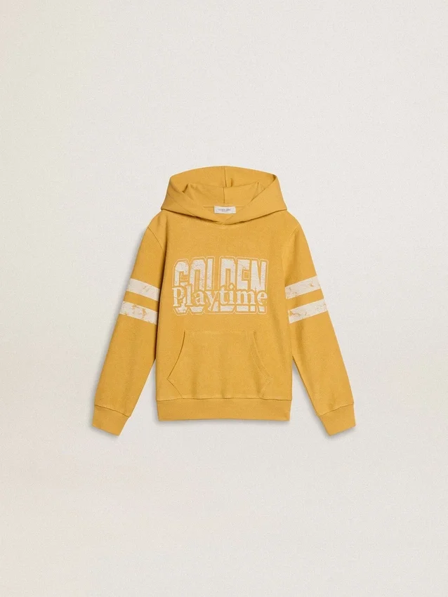 Sudadera amarilla para niños con estampado vintage