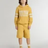 Sudadera amarilla para niños con estampado vintage