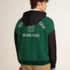 Sudadera con capucha reversible para hombre en verde y azul