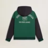 Sudadera con capucha reversible para hombre en verde y azul