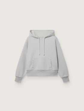 Sudadera con capucha unisex «Star» de algodón gris jaspeado