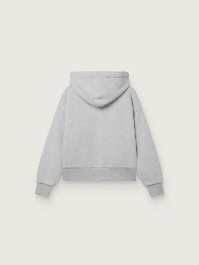 Sudadera con capucha unisex «Star» de algodón gris jaspeado