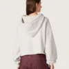 Sudadera corta con capucha para mujer de Star, en algodón gris jaspeado