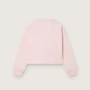 Sudadera corta «Star» para niñas, de algodón rosa con parche y logotipo