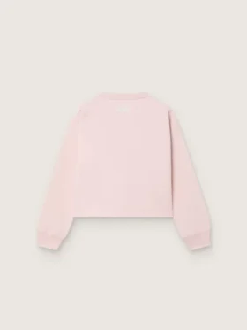 Sudadera corta «Star» para niñas, de algodón rosa con parche y logotipo