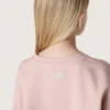 Sudadera corta «Star» para niñas, de algodón rosa con parche y logotipo