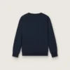 Sudadera de cuello redondo «Journey» para niños, de algodón azul marino con estampado de mascota