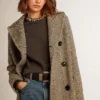 Sudadera de mujer en gris antracita con cristales