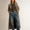Sudadera de mujer en gris antracita con cristales