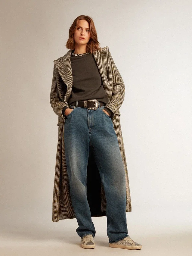 Sudadera de mujer en gris antracita con cristales