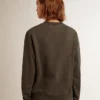Sudadera de mujer en gris antracita con cristales