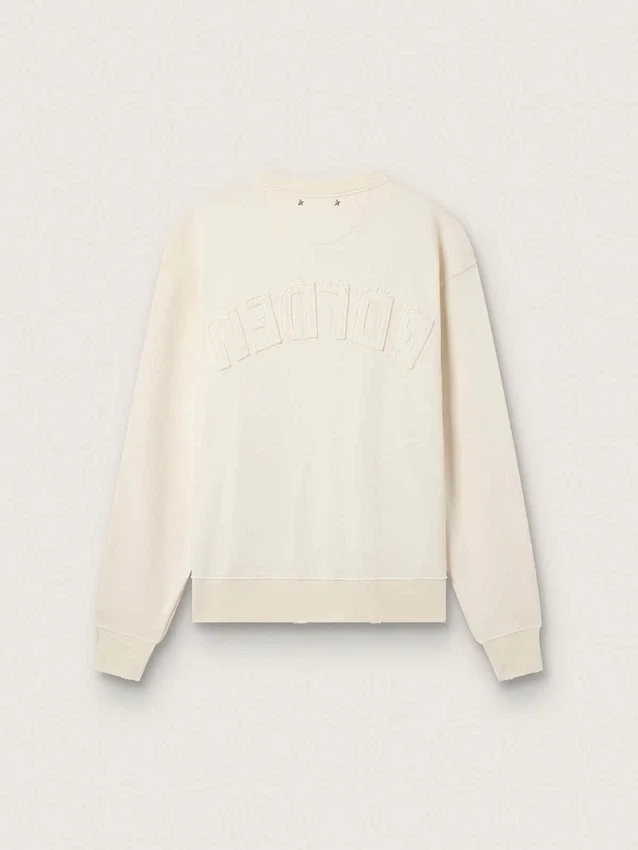Sudadera en blanco envejecido con logotipo invertido en la espalda - Jersey Capsule