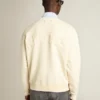 Sudadera en blanco envejecido con logotipo invertido en la espalda - Jersey Capsule