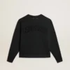 Sudadera en negro lavado con logotipo invertido en la espalda - Jersey Capsule