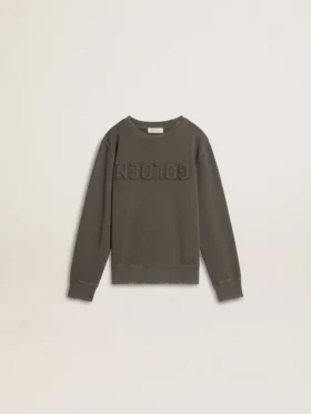 Sudadera gris para niños con logotipo en relieve