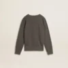 Sudadera gris para niños con logotipo en relieve