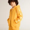Sudadera naranja para niños con cierre de cremallera