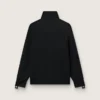 Sudadera negra con cremallera para hombre y estrellas blancas
