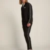Pantalones de chándal negros para hombre con estrellas blancas en los laterales