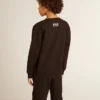 Sudadera negra para niños con una estrella gigante blanca en la parte delantera
