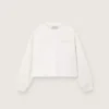 Sudadera para niñas «Journey» de algodón blanco con cristales y logotipo