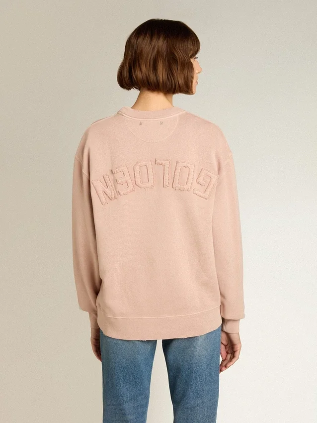 Sudadera rosa empolvado con logotipo invertido en la espalda - Jersey Capsule