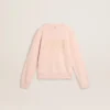 Sudadera rosa para niñas con letras rosas en la parte delantera