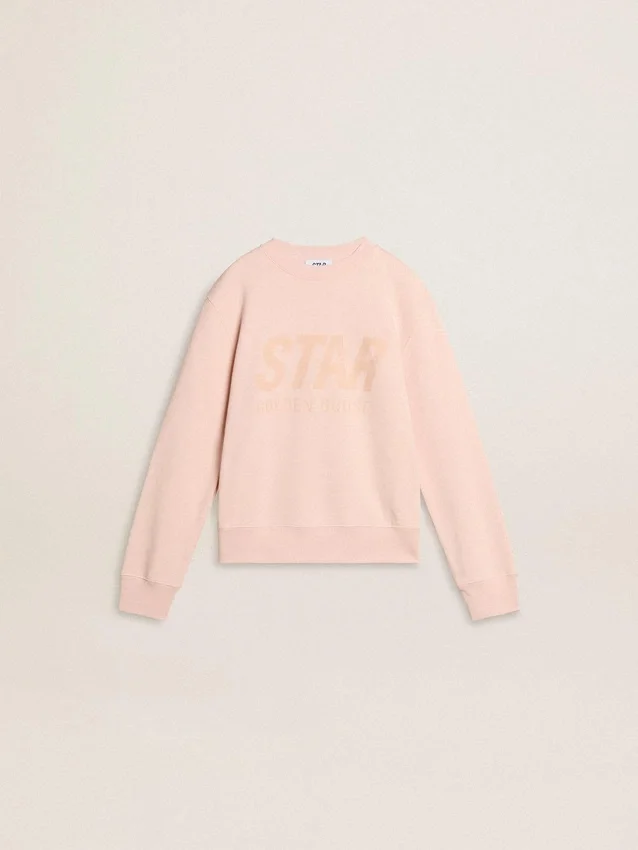 Sudadera rosa para niñas con letras rosas en la parte delantera